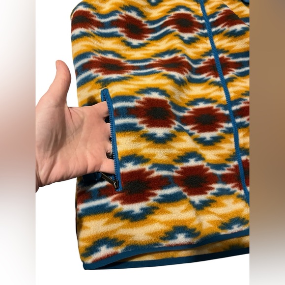 PATAGONIA Synchilla Snap T Fleece Vest Aztec Pattern Women’s Sz XL - Picture 4 of 8